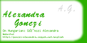 alexandra gonczi business card